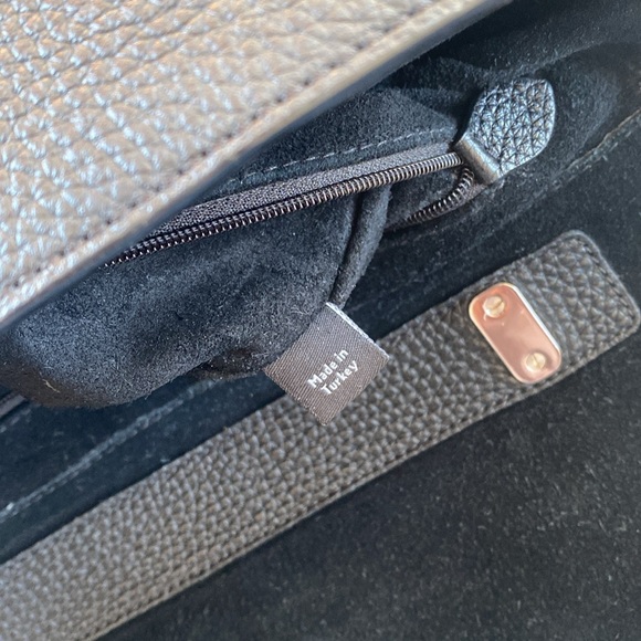 Mulberry Medium Lily Black Leather Silver Chain Designer Handbag Shoulder Bag - Picture 13 of 15